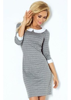 111-2 Sukienka z OKRĄGŁYM kołnierzykiem - szary LABIRYNT ze sklepu intimiti.pl w kategorii Sukienki - zdjęcie 187863472