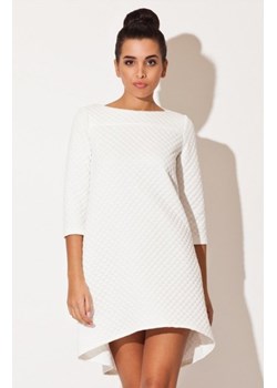 Katrus K134 sukienka pikowana ecru ze sklepu intimiti.pl w kategorii Sukienki - zdjęcie 187863510