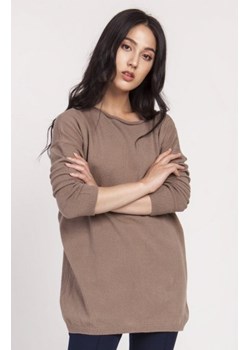 Dzianinowa bluzka mocca SWE121 ze sklepu intimiti.pl w kategorii Swetry damskie - zdjęcie 187863820