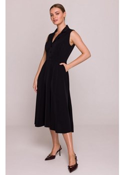Stylove S409 sukienka z rozpinanym dekoltem czarna ze sklepu intimiti.pl w kategorii Sukienki - zdjęcie 187863843