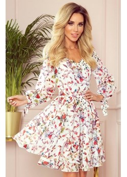 Numoco 305-1 ZOE zwiewna szyfonowa sukienka z dekoltem ze sklepu intimiti.pl w kategorii Sukienki - zdjęcie 187863874