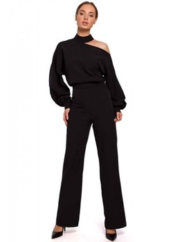 Kombinezon damski z bufiastymi rękawami czarny M528 ze sklepu intimiti.pl w kategorii Kombinezony damskie - zdjęcie 187864162