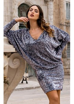 Awama A700 kimonowa sukienka cekinowa mini ze sklepu intimiti.pl w kategorii Sukienki - zdjęcie 187864191