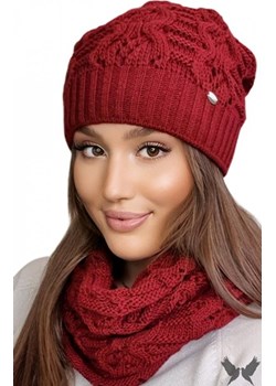 Kamea Kamila bordowa czapka damska ze sklepu intimiti.pl w kategorii Czapki zimowe damskie - zdjęcie 187864321