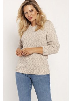 MKM SWE244 melanżowy sweter beżowy ze sklepu intimiti.pl w kategorii Swetry damskie - zdjęcie 187864350