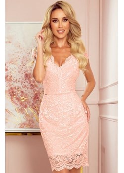 Numoco 316-2 koronkowa sukienka z krótkim rękawkiem i dekoltem ze sklepu intimiti.pl w kategorii Sukienki - zdjęcie 187864430