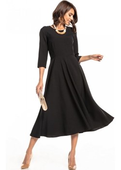 Tessita T327 midi rozkloszowana sukienka czarna ze sklepu intimiti.pl w kategorii Sukienki - zdjęcie 187864511