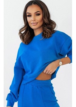 Ivon Lamia krótka oversizowa bluza damska niebieska ze sklepu intimiti.pl w kategorii Bluzy damskie - zdjęcie 187864611