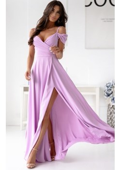 Duet Valentina długa sukienka gładka lila ze sklepu intimiti.pl w kategorii Sukienki - zdjęcie 187864630