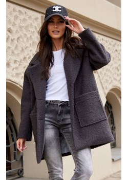 Sanchez barankowy płaszcz oversize grafitowy ze sklepu intimiti.pl w kategorii Płaszcze damskie - zdjęcie 187864683