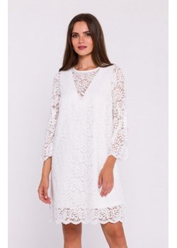 Stylove S380 koronkowa sukienka trapez ecru ze sklepu intimiti.pl w kategorii Sukienki - zdjęcie 187864803