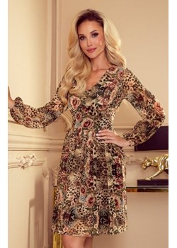 Numoco 357-2 szyfonowa sukienka z dekoltem i wiązaniem na plecach ze sklepu intimiti.pl w kategorii Sukienki - zdjęcie 187864892