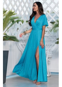 *Wieczorowa maxi sukienka Bella niebieska ze sklepu intimiti.pl w kategorii Sukienki - zdjęcie 187865084