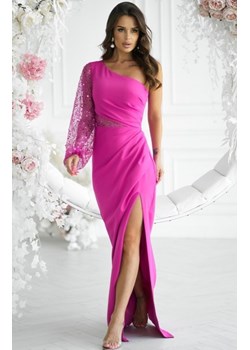 Bicotone asymetryczna maxi sukienka z cekinami fuksja ze sklepu intimiti.pl w kategorii Sukienki - zdjęcie 187865210