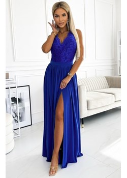 Numoco 211-7 LEA długa suknia z koronkowym dekoltem ze sklepu intimiti.pl w kategorii Sukienki - zdjęcie 187865402