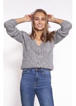 MKM SWE271 rozpinany sweterek damski szary ze sklepu intimiti.pl w kategorii Swetry damskie - zdjęcie 187865501
