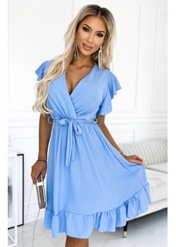 Numoco 455-2 CORNELIA sukienka z falbanką, dekoltem i wiązaniem ze sklepu intimiti.pl w kategorii Sukienki - zdjęcie 187865883