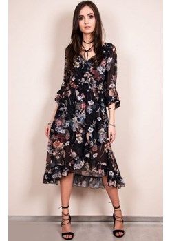 Zwiewna sukienka w ciemny print Roco 0243/D17 ze sklepu intimiti.pl w kategorii Sukienki - zdjęcie 187865964