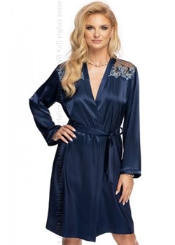 Elodie satynowy szlafrok damski navy ze sklepu intimiti.pl w kategorii Szlafroki damskie - zdjęcie 187866030