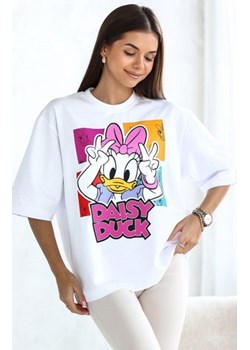 Oversizowy t-shirt Daisy Duck biały ze sklepu intimiti.pl w kategorii Bluzki damskie - zdjęcie 187866034