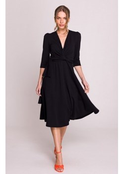Stylove S404 sukienka z przeplotem z modalu czarna ze sklepu intimiti.pl w kategorii Sukienki - zdjęcie 187866090