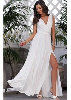 Błyszcząca ecru sukienka na ramiączkach Salma ze sklepu intimiti.pl w kategorii Sukienki - zdjęcie 187866114