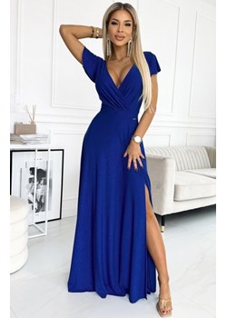 Numoco 411-9 CRYSTAL połyskująca długa suknia z dekoltem ze sklepu intimiti.pl w kategorii Sukienki - zdjęcie 187866454