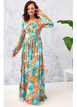 Kolorowa długa sukienka hiszpanka 0362/L49 ze sklepu intimiti.pl w kategorii Sukienki - zdjęcie 187866461