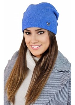 Kamea Lily wełniana czapka damska niebieska ze sklepu intimiti.pl w kategorii Czapki zimowe damskie - zdjęcie 187866492