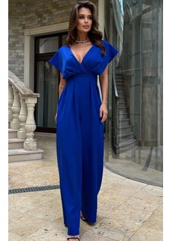 Bicotone elegancki kombinezon z zakrytymi ramionami chabrowy ze sklepu intimiti.pl w kategorii Kombinezony damskie - zdjęcie 187866633