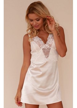 Kalimo Merida satynowa koszulka nocna ecru ze sklepu intimiti.pl w kategorii Koszule nocne - zdjęcie 187866721