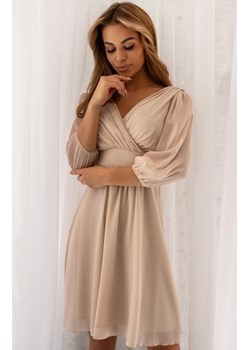 Nifiko Maja szyfonowa sukienka beżowa ze sklepu intimiti.pl w kategorii Sukienki - zdjęcie 187867214