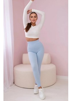 Spodnie leginsy w prążek niebieskie ze sklepu intimiti.pl w kategorii Spodnie damskie - zdjęcie 187867241