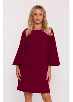 Stylove S426 sukienka z rękawami kimonowymi bordowa ze sklepu intimiti.pl w kategorii Sukienki - zdjęcie 187867303