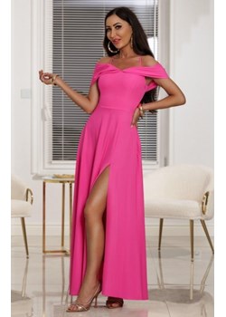 Elizabeth Silla długa sukienka z hiszpańskim dekoltem fuksja ze sklepu intimiti.pl w kategorii Sukienki - zdjęcie 187867370