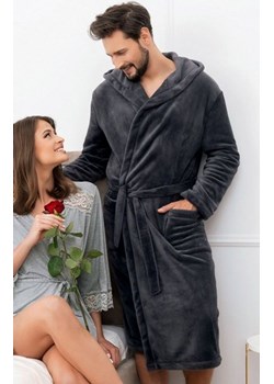 Italian Fashion Mimas szlafrok męski grafitowy ze sklepu intimiti.pl w kategorii Szlafroki męskie - zdjęcie 187867400