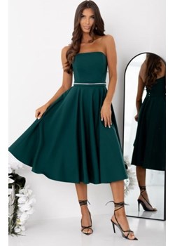 Duet Aurelia rozkloszowana sukienka midi butelkowa ze sklepu intimiti.pl w kategorii Sukienki - zdjęcie 187867433