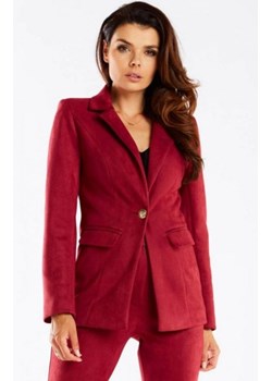 Elegancki bordowy żakiet damski A460 ze sklepu intimiti.pl w kategorii Marynarki damskie - zdjęcie 187867520