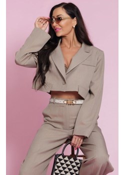 Elizabeth Polly krótki żakiet damski beżowy ze sklepu intimiti.pl w kategorii Marynarki damskie - zdjęcie 187867581