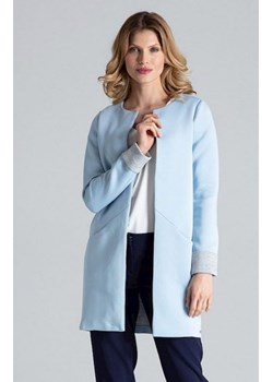 Figl M366 płaszcz niebieski ze sklepu intimiti.pl w kategorii Płaszcze damskie - zdjęcie 187867644