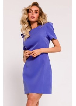 Moe sukienka mini z ozdobnymi rękawami fioletowa M777 ze sklepu intimiti.pl w kategorii Sukienki - zdjęcie 187867701