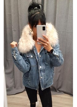 Jeansowa kurtka ocieplana z kapturem ze sklepu intimiti.pl w kategorii Kurtki damskie - zdjęcie 187867754