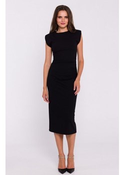 Stylove S382 sukienka bez rękawów z zakładkami na boku czarna ze sklepu intimiti.pl w kategorii Sukienki - zdjęcie 187867992