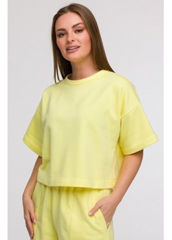 Bewear B294 bluza oversize z krótkimi rękawami cytrynowa ze sklepu intimiti.pl w kategorii Bluzy damskie - zdjęcie 187868040