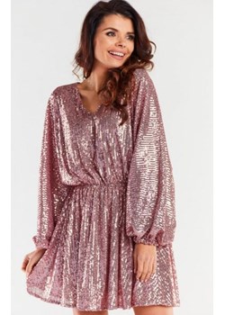 Awama oversizowa różowa sukienka A485 ze sklepu intimiti.pl w kategorii Sukienki - zdjęcie 187868064