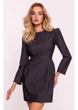 Moe sukienka mini z długimi rękawami grafitowa M805 ze sklepu intimiti.pl w kategorii Sukienki - zdjęcie 187868141