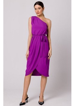 Makover sukienka na jedno ramię lawendowa K160 ze sklepu intimiti.pl w kategorii Sukienki - zdjęcie 187868154