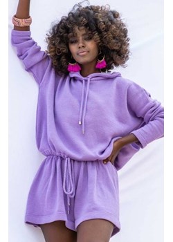 Oversizowa bluza z kapturem fioletowa F1250 ze sklepu intimiti.pl w kategorii Bluzy damskie - zdjęcie 187868431