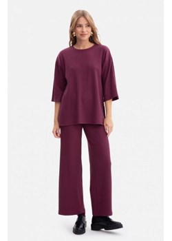 Bewear B300 spodnie z dzianiny prążkowanej śliwkowe ze sklepu intimiti.pl w kategorii Spodnie damskie - zdjęcie 187868592