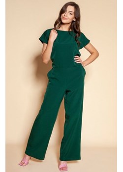 Elegancki kombinezon z odkrytymi plecami zielony KB121 ze sklepu intimiti.pl w kategorii Kombinezony damskie - zdjęcie 187868604